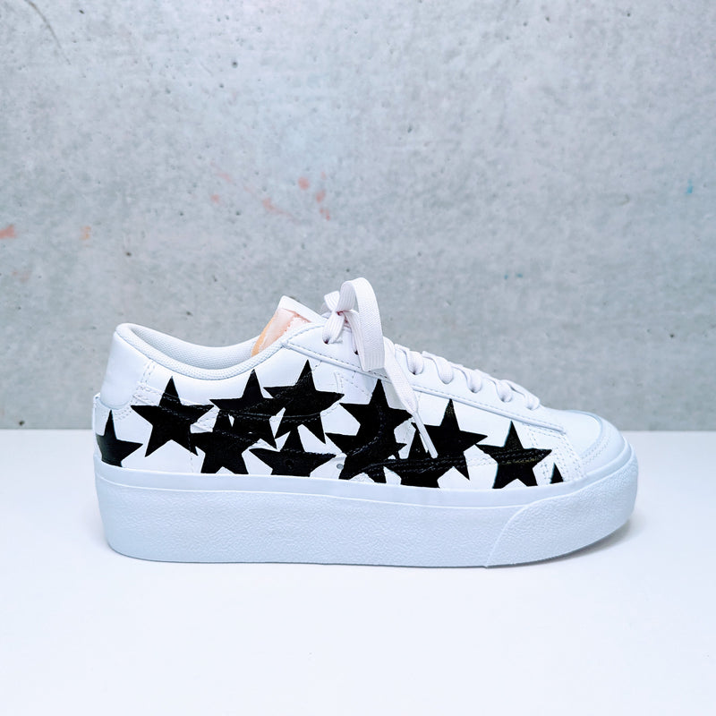Custom Painted Nike Blazer Low So Many Stars Design | Hand-Painted Star Pattern Sneakers