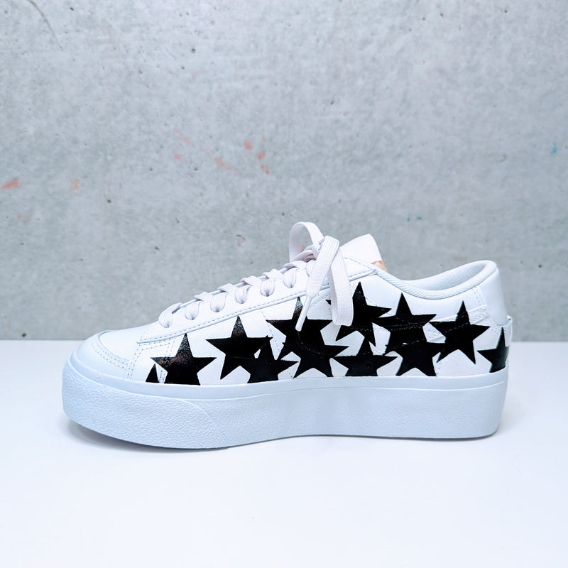Custom Painted Nike Blazer Low So Many Stars Design | Hand-Painted Star Pattern Sneakers