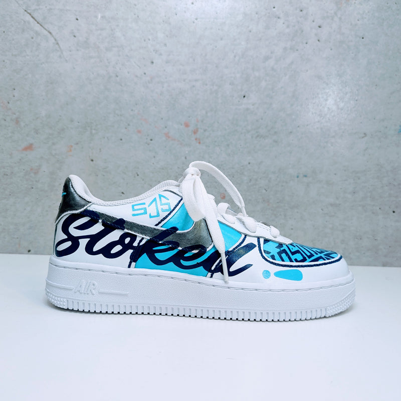 Custom Painted Air Force 1 Two Color with Name and Initials | Hand-Painted Personalized AF1