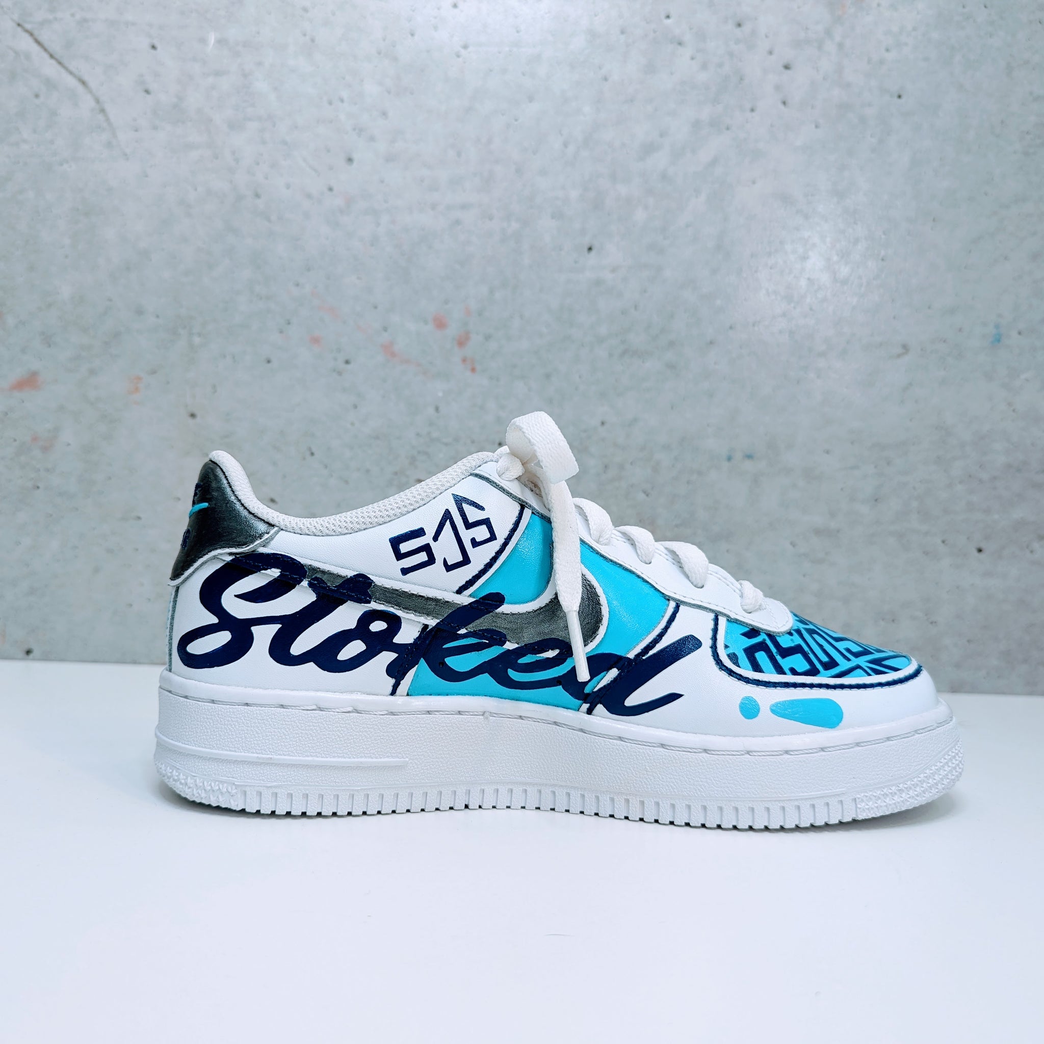 Hand-Painted Air Force Sneakers, AF1, Two Color, Your Name with