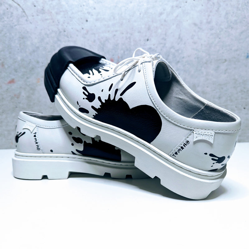 Custom Painted Camper Shoes Love Splash Design | Hand-Painted Artistic Sneakers