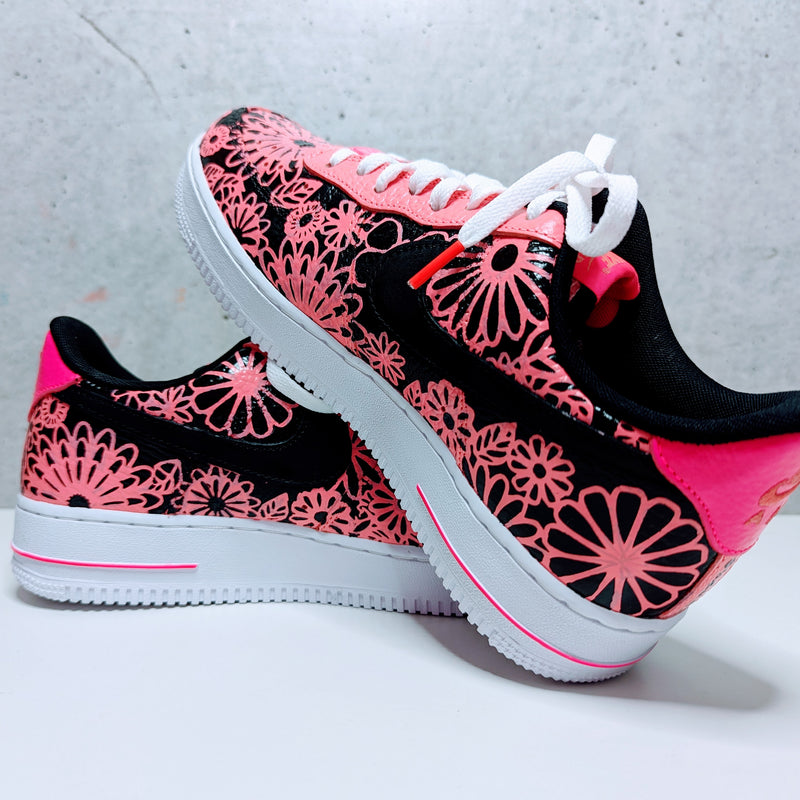 Hand-Painted Air Force 1 Sneakers, AF1, Flower Power
