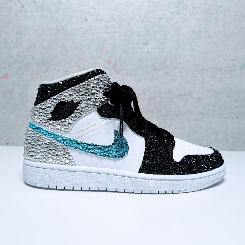 Turquoise, Black and Clear Crystals, Shoes by Tamara.Love