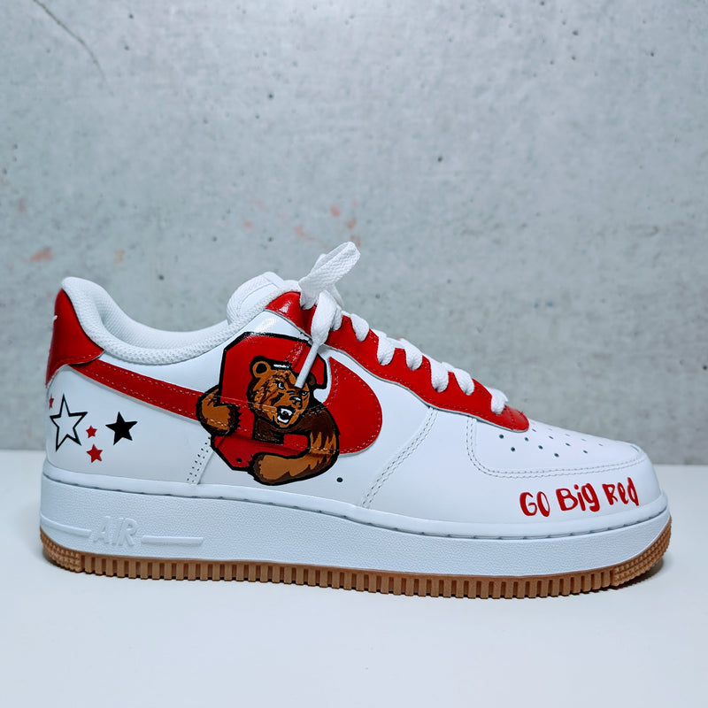 Custom Painted Air Force 1 Ivy League NCAA Sneakers | Hand-Painted AF1 College Shoes