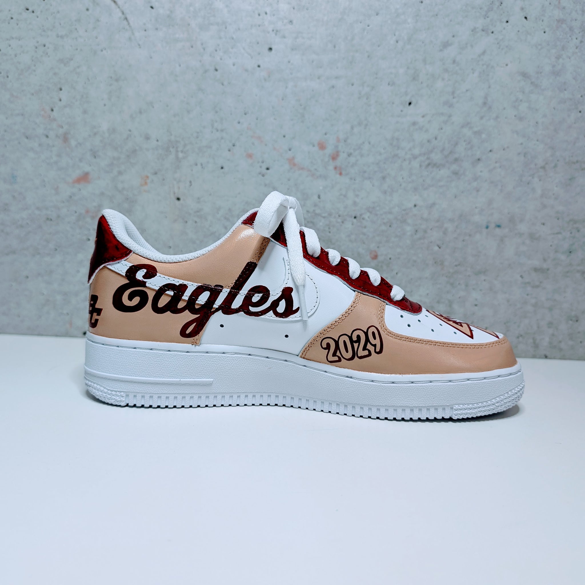 Hand-Painted Air Force Sneakers, AF1, Fully Custom NCAA