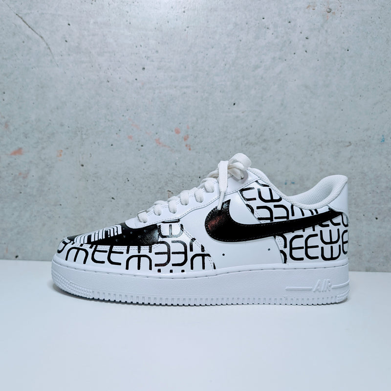 Custom Painted Air Force 1 with Personalized Initials | Hand-Painted AF1 Monogram Sneakers