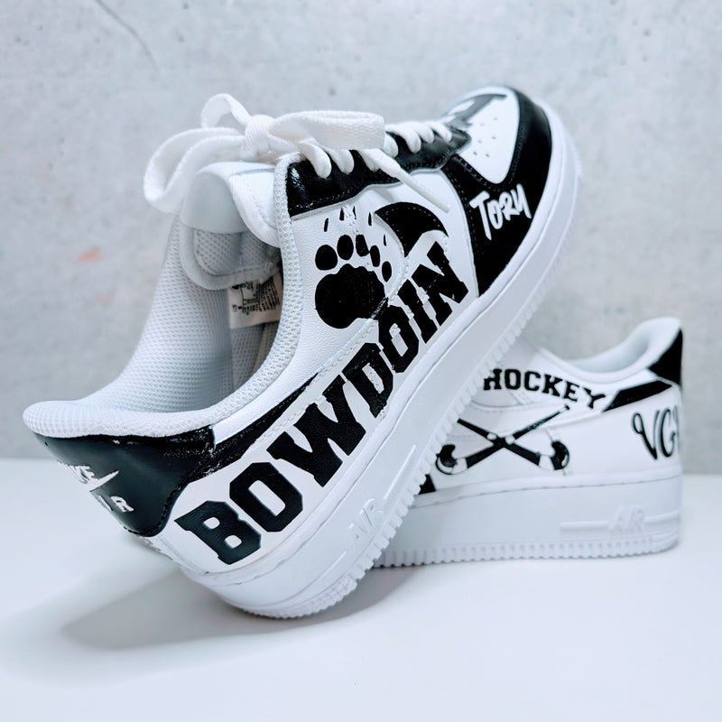 Custom Painted Air Force 1 NESCAC NCAA Sneakers | Hand-Painted College Shoes
