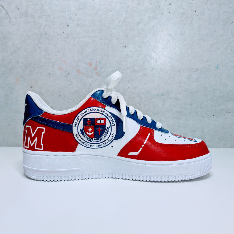 Custom Painted Air Force 1 High School Team Sneakers | Hand-Painted Spirit Shoes