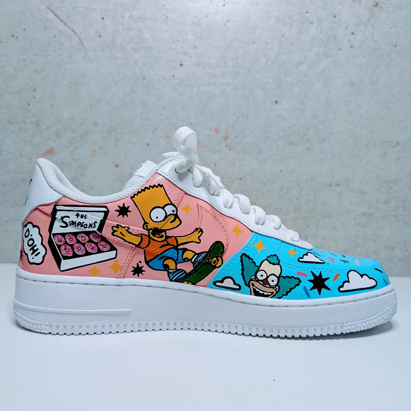 Custom Painted Air Force 1 Classic Cartoon Sneakers | Hand-Painted Character Shoes