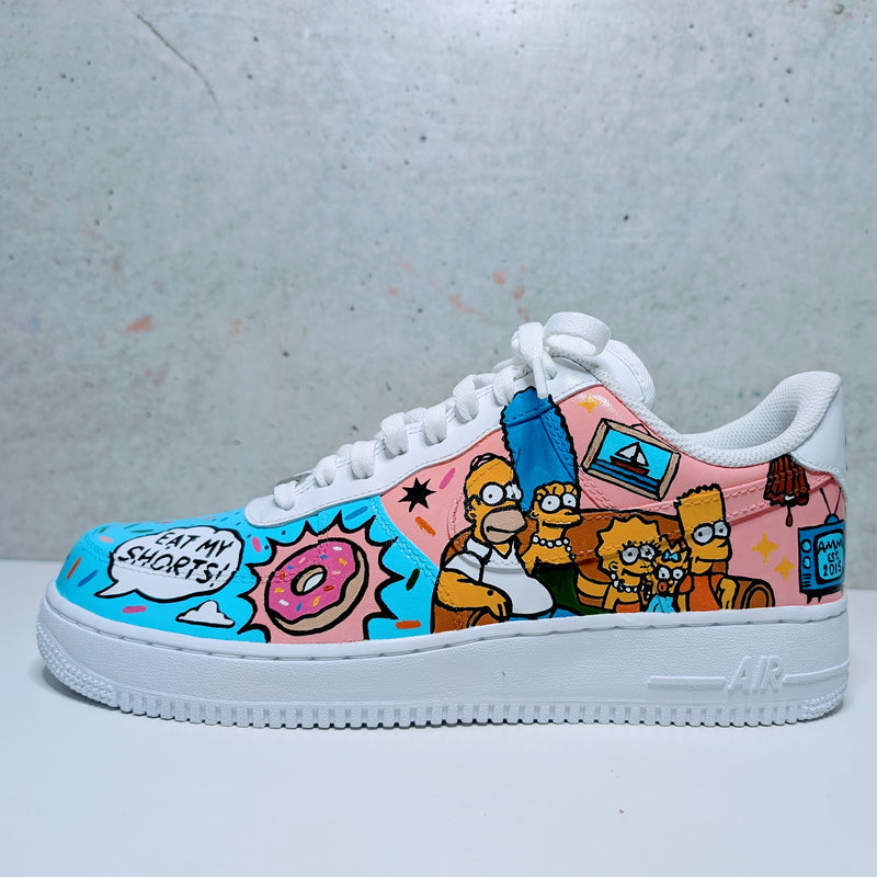 Custom Painted Air Force 1 Classic Cartoon Sneakers | Hand-Painted Character Shoes