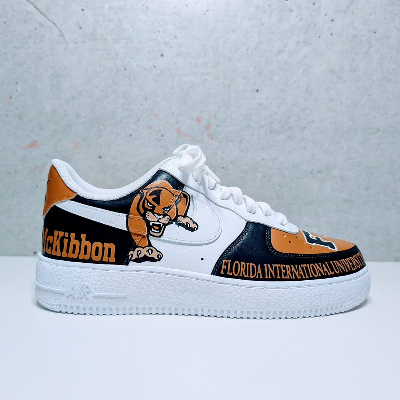 Custom Painted Air Force 1 CUSA NCAA Sneakers | Hand-Painted College Shoes