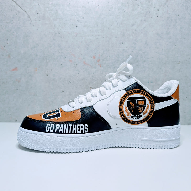 Custom Painted Air Force 1 CUSA NCAA Sneakers | Hand-Painted College Shoes