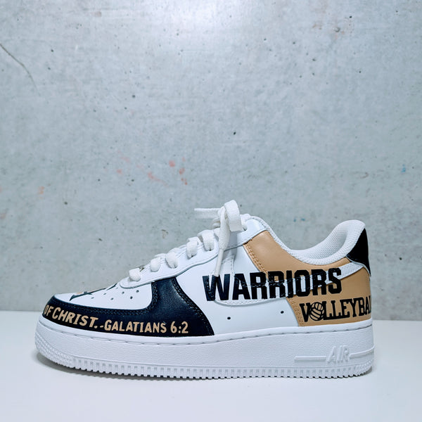 Custom Painted Air Force 1 Religious School Coach Sneakers | Hand-Painted Faith & Team Shoes