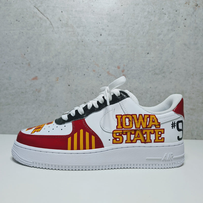Custom Painted Air Force 1 Big 12 NCAA Sneakers | Hand-Painted College Shoes