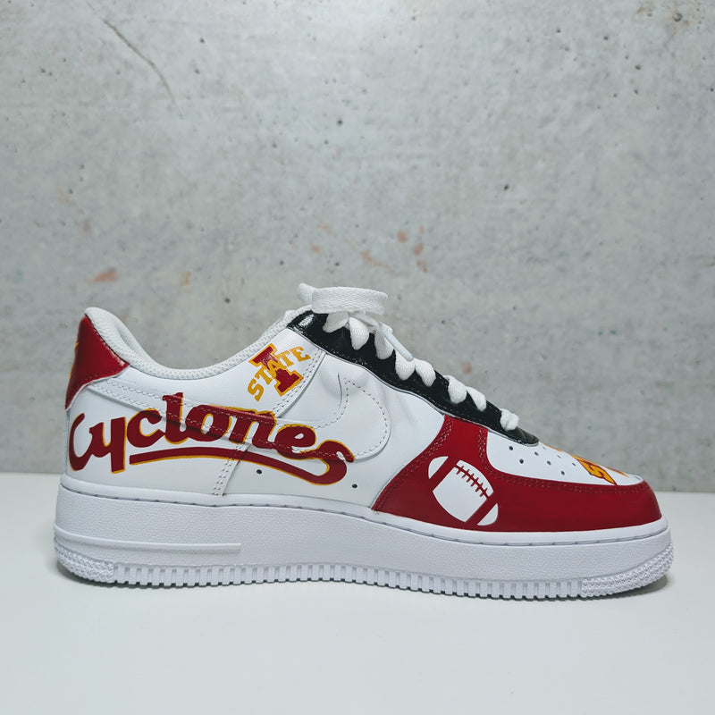 Custom Painted Air Force 1 Big 12 NCAA Sneakers | Hand-Painted College Shoes