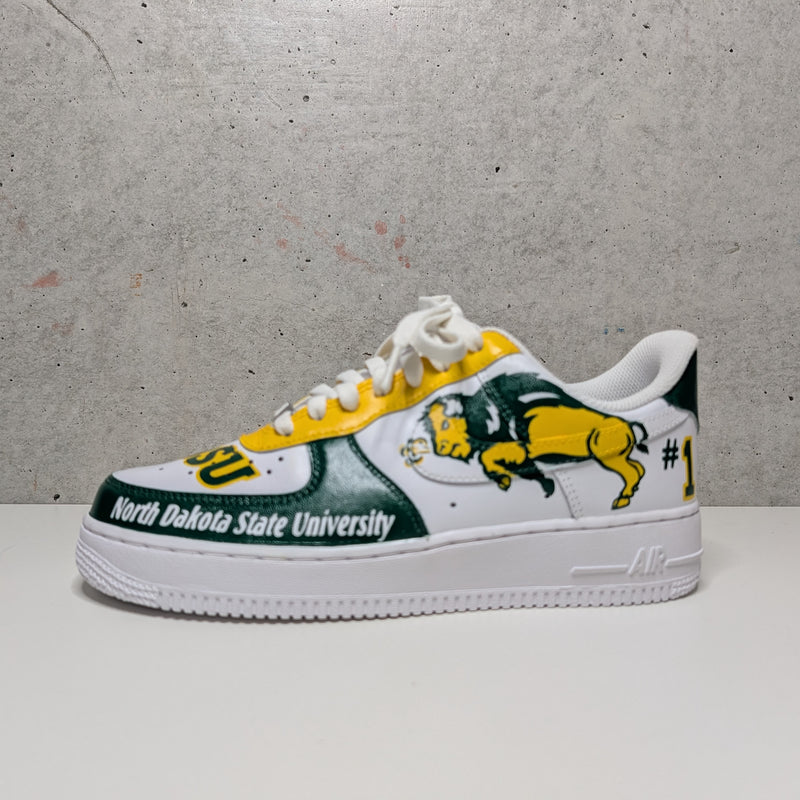 Custom Painted Air Force 1 Summit League NCAA Sneakers | Hand-Painted College Shoes