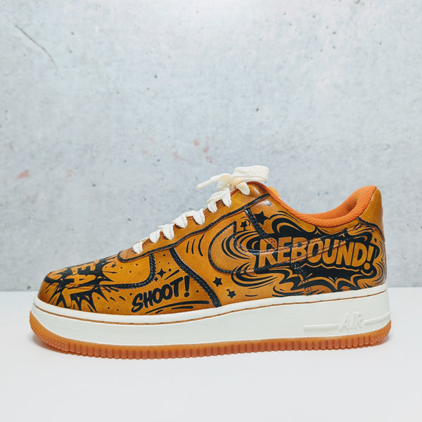 Custom Painted Air Force 1 Basketball Pop Art Sneakers | Hand-Painted Sports Shoes