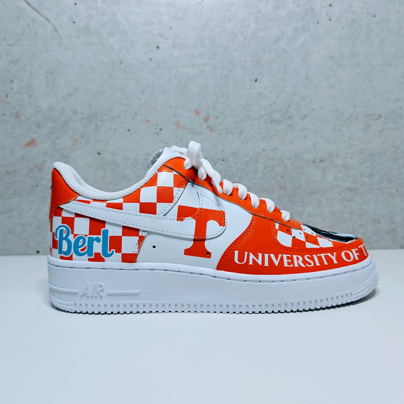 Custom Painted Air Force 1 SEC NCAA Sneakers | Hand-Painted Tennessee Shoes