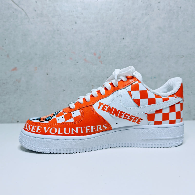 Custom Painted Air Force 1 SEC NCAA Sneakers | Hand-Painted Tennessee Shoes