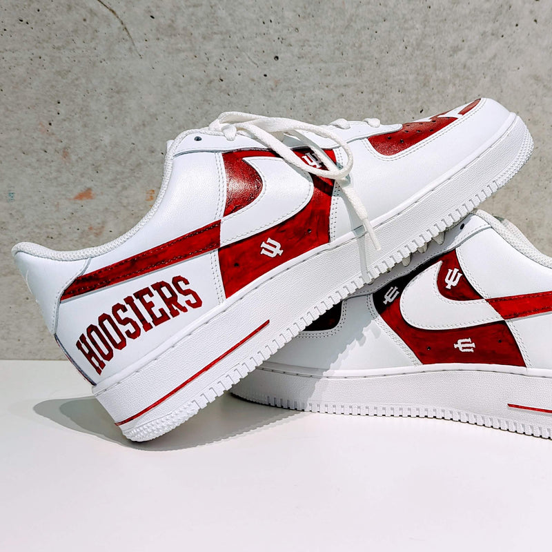 Custom Painted Air Force 1 Indiana University Sneakers | Hand-Painted Hoosiers AF1