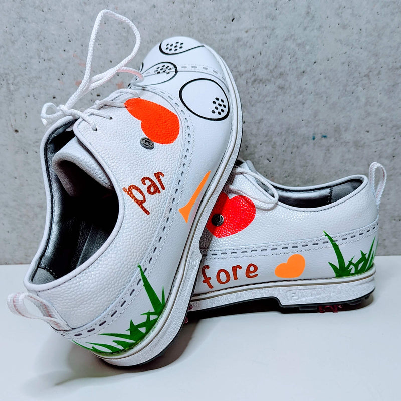 Custom Painted FootJoy Golf Shoes Fluorescent Design | Hand-Painted Neon Golf Sneakers