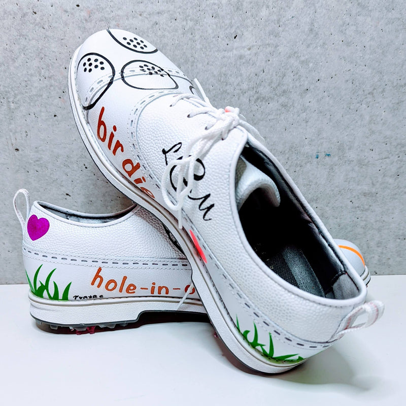 Custom Painted FootJoy Golf Shoes Fluorescent Design | Hand-Painted Neon Golf Sneakers