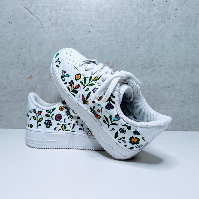 Hand-Painted Air Force 1 Sneakers, AF1, Wild Flowers Everywhere