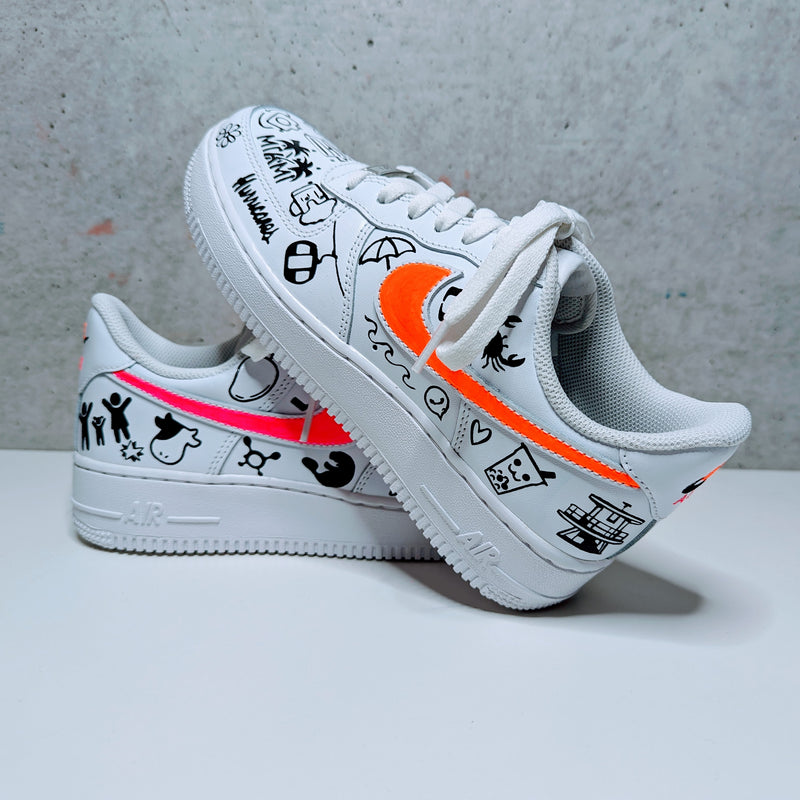 Custom Painted Air Force 1 Charm Bracelet Design | Hand-Painted AF1 Sneakers