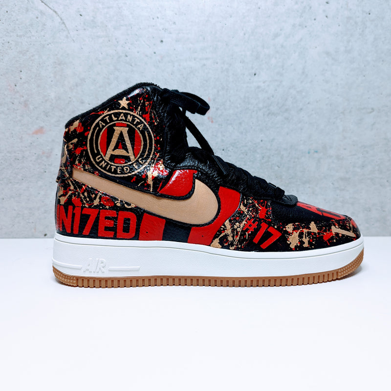 Hand Painted Air Force 1 Mid '07, AF1, Full Custom w/ Splatter Paint, Major League Soccer
