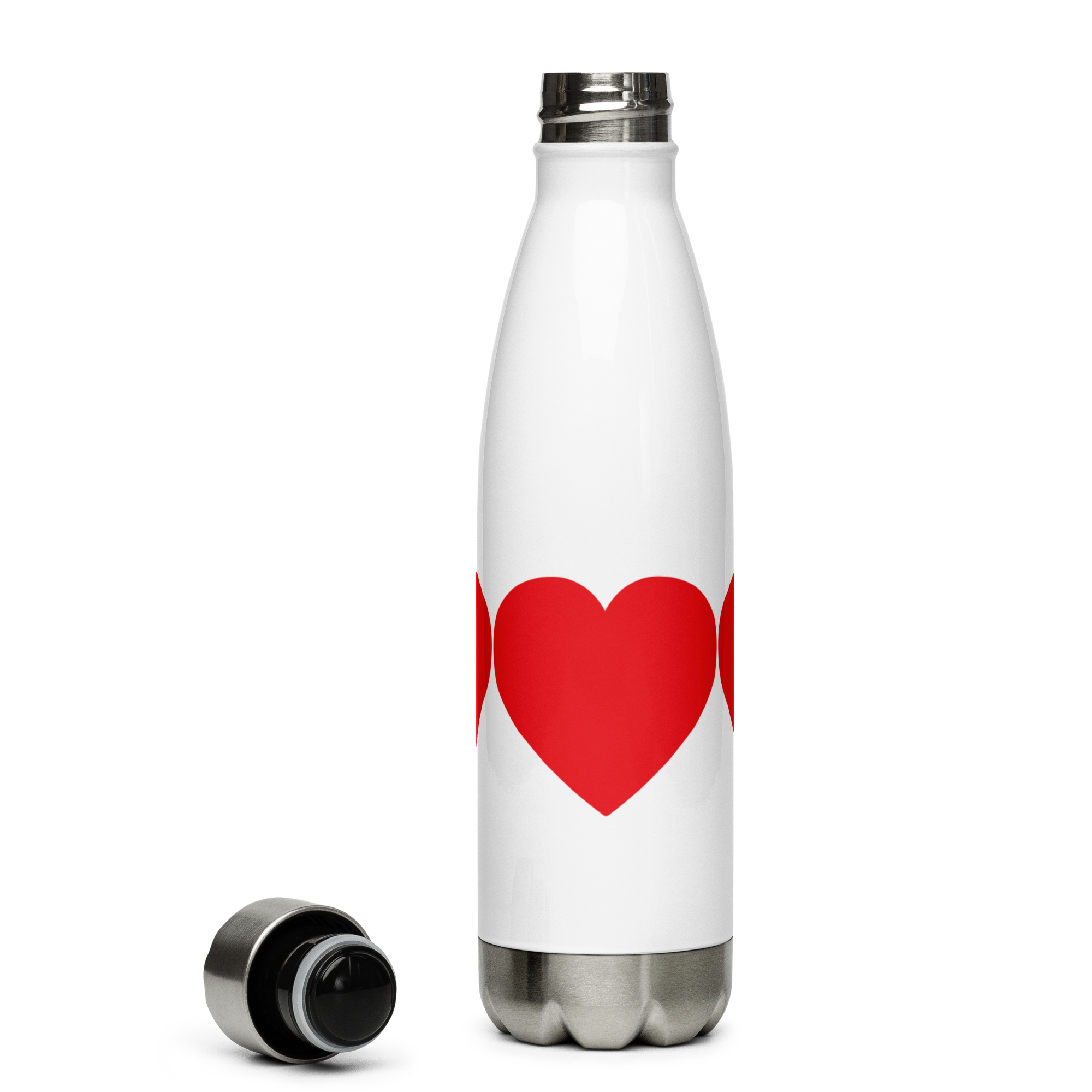 I Love Hiking Heart- Stainless Steel Water Bottle